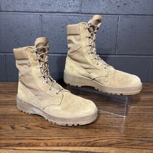 McRae Desert Tan Military Combat Boots Vibram Sole Hot Weather USA Men’s 9.5